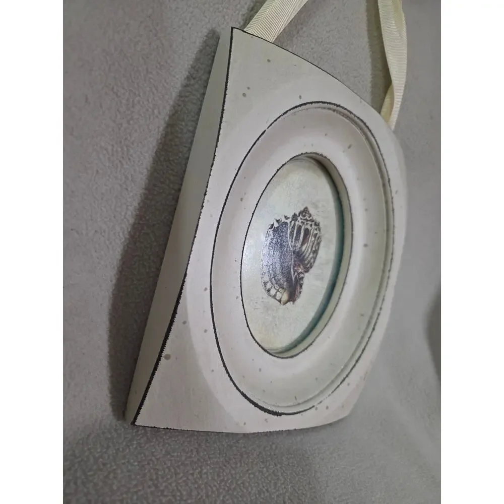 Oval Ribbon Hanging 3d Picture Frame Shabby Chic Coastal Cottage Core